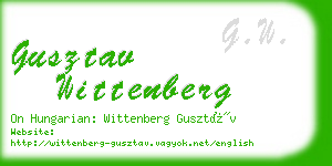 gusztav wittenberg business card